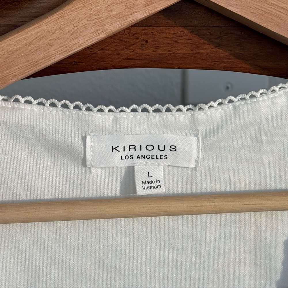 Kirious Los Angeles White Cotton Corset Vest Top NWT Size L - Picture 2 of 8